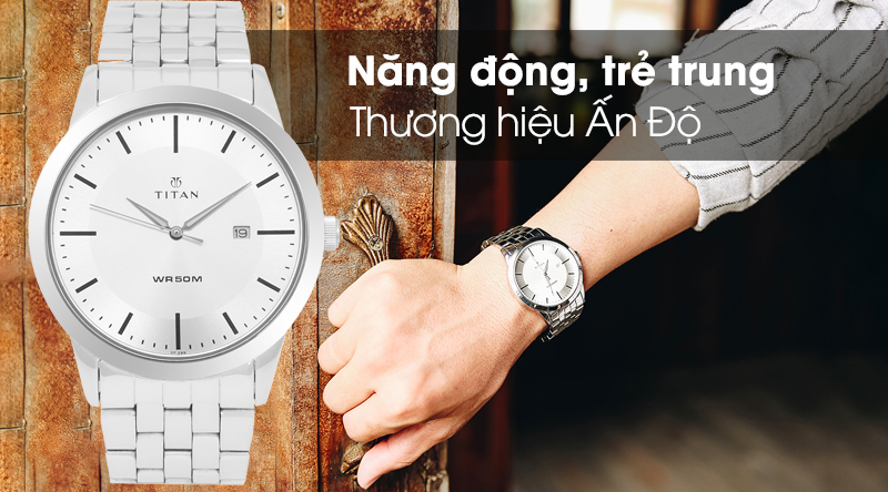 Đồng hồ Nam Titan 1584SM03 c&oacute; thiết kế năng động, trẻ trung