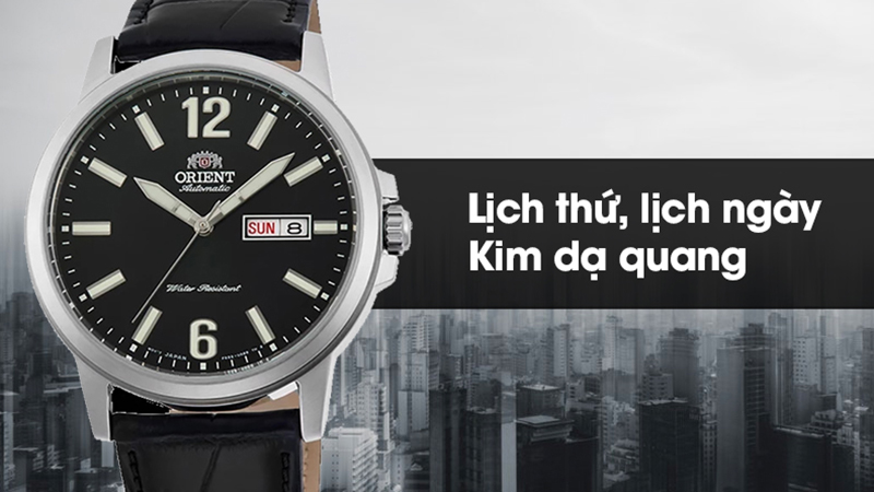 Orient RA-AA0C04B19B là mẫu đồng hồ cơ 42 mm khá mỏng, chỉ dày 10 mm