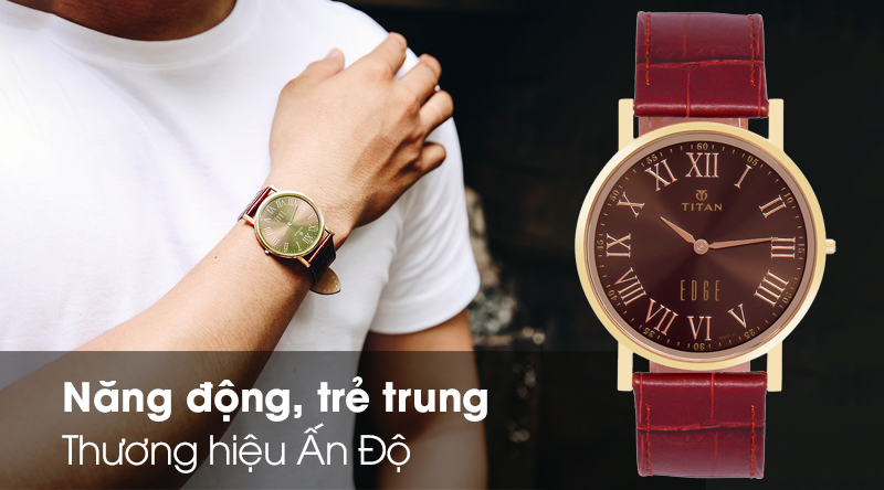 Đồng hồ Nam Titan 1595WL03 có thiết kế năng động, trẻ trung