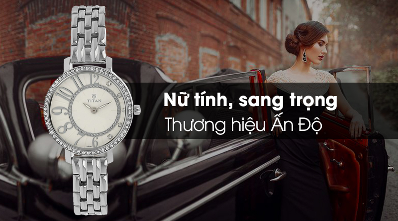 Đồng hồ Nữ Titan 95041SM01 mang sắc bạc sang trọng