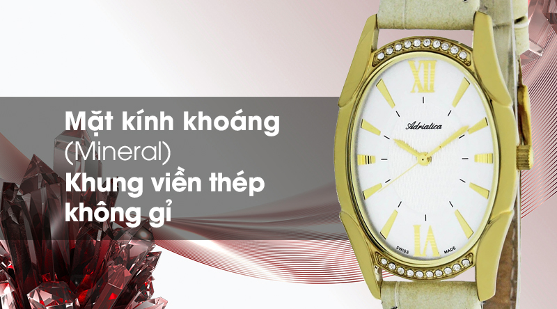 Đồng hồ Nữ Adriatica A3637.1263Q mang nét nữ tính