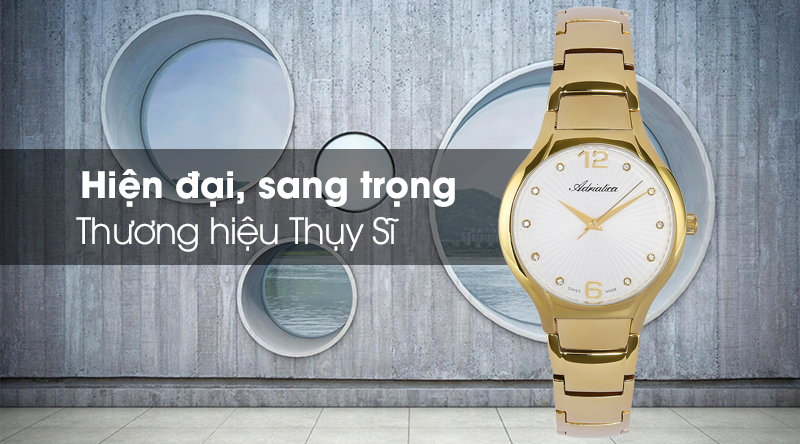 Đồng hồ nữ Adriatica A3798.1173Q mang nét sang trọng, nữ tính
