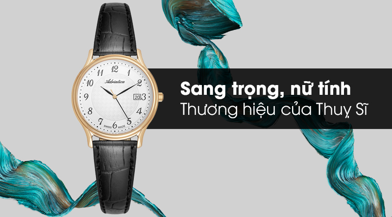 Đồng hồ nữ Adriatica A3000.1223Q mang kiểu dáng thanh lịch