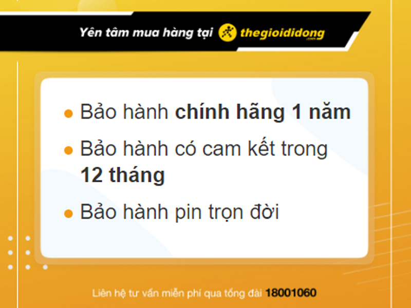 Chính sách bảo hành đồng hồ tại Thế Giới Di Động