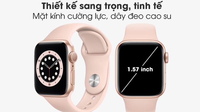 Apple Watch S6 40mm viền nhôm dây silicone