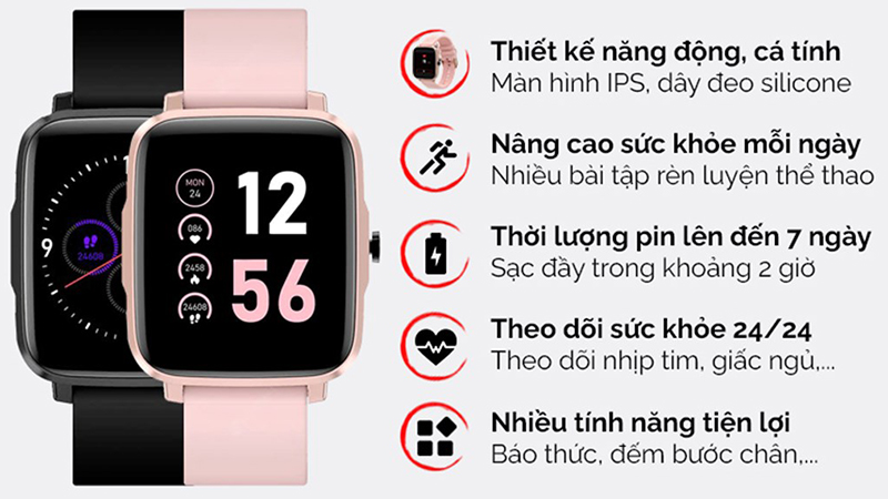 BeU Watch có thiết kế trẻ trung, năng động với dây đeo silicone mềm mại