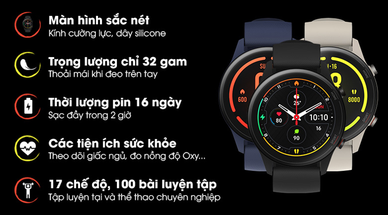 Chỉ từ 1 đến 3 triệu đồng là có thể sở hữu Xiaomi Watch với nhiều tình năng