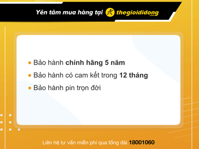 Chính sách bảo hành đồng hồ Baby - G của Thế Giới Di Động