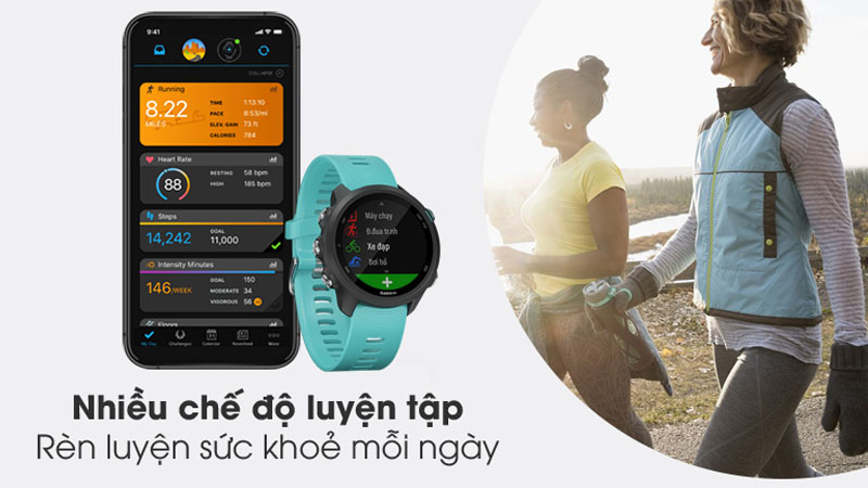 Garmin Forerunner 245 Music hỗ trợ nhiều chế độ luyện tập