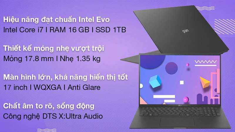 Laptop LG Gram 17 2021 i7