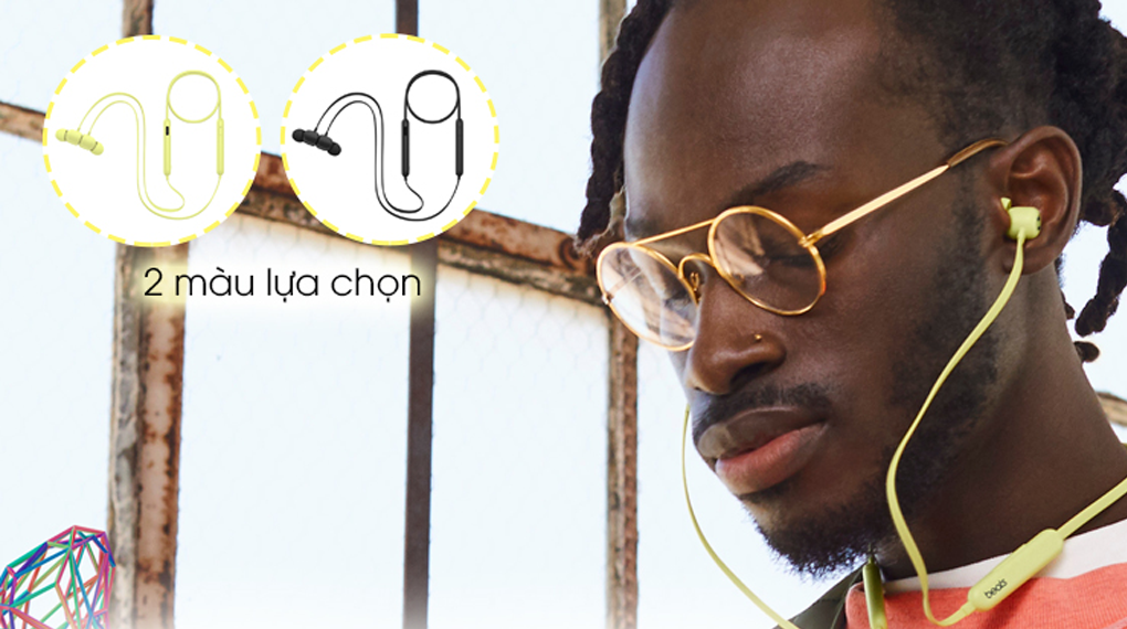 Thiết kế vòng cổ của tai nghe Bluetooth Beats Flex MYMC2 thích hợp để đeo khi tập thể thao