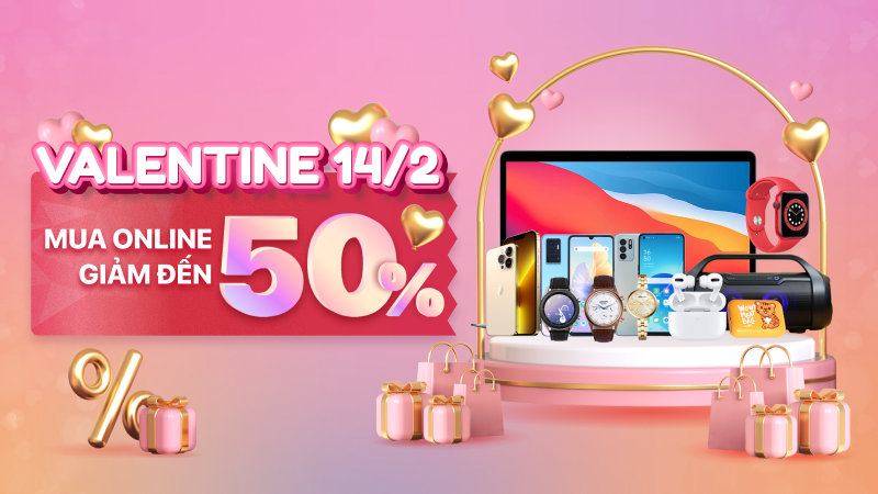 Chương trình khuyến mãi cực khủng nhân dịp Valentine tại Thế Giới Di Động