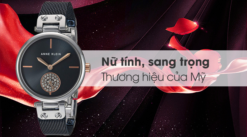 Đồng hồ Nữ Anne Klein AK/3001BLRT sở hữu thiết kế nữ tính, sang trọng
