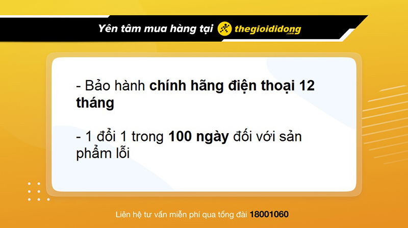 Chính sách bảo hành khi mua điện thoại cục gạch tại TGDĐ