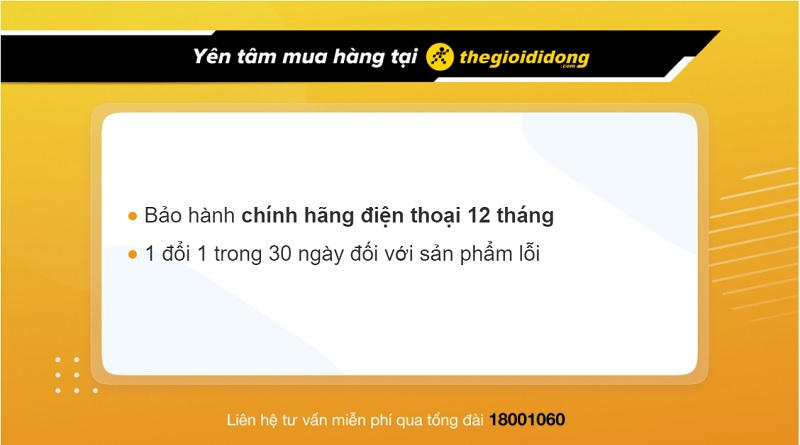 Chính sách bảo hành khi mua điện thoại tại TGDĐ