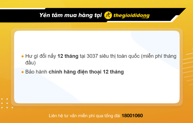 Chính sách bảo hành hấp dẫn khi mua điện thoại tại Thế Giới Di Động