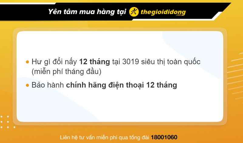 Chính sách bảo hành điện thoại tầm trung giá rẻ tại Thế Giới Di Động