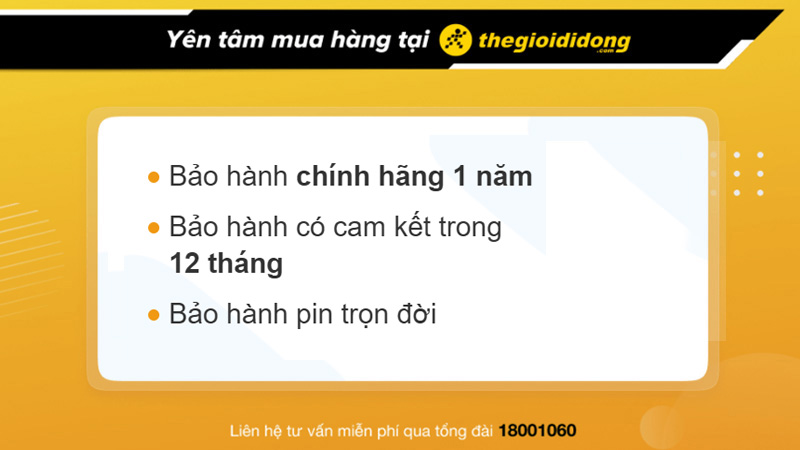 Chính sách bảo hành đồng hồ tại Thế Giới Di Động