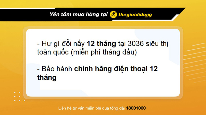 Chính sách bảo hành hấp dẫn khi mua điện thoại tại Thế Giới Di Động