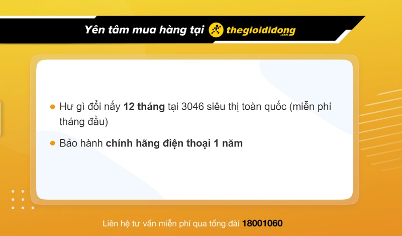 Chính sách bảo hành điện thoại tại TGDĐ