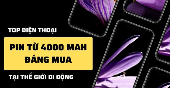 TOP 10 điện thoại pin 4000mAh trở lên giá rẻ siêu bền tại TGDĐ