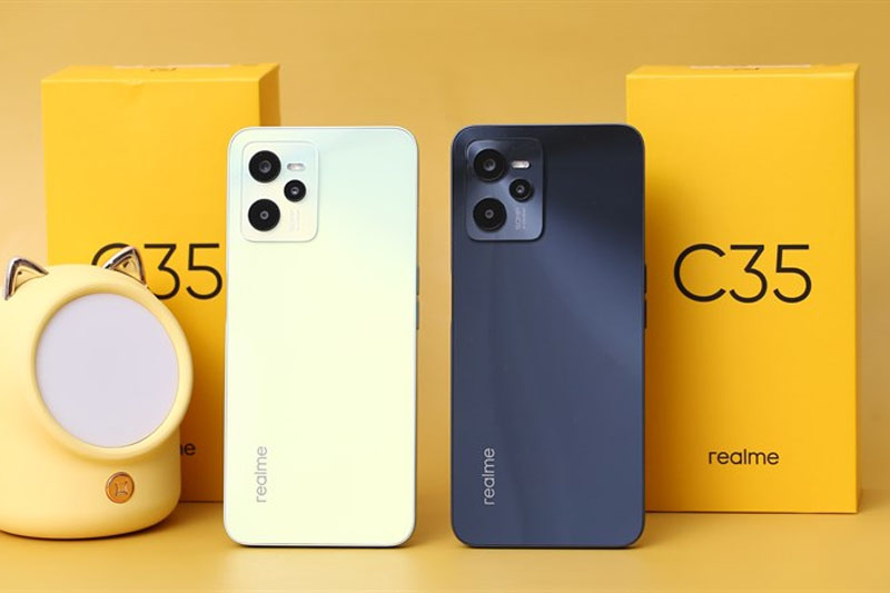 Điện thoại Realme C35 c&oacute; vẻ ngo&agrave;i thời thượng