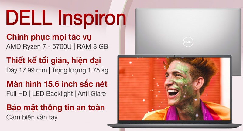 Laptop Dell Inspiron 15 thích hợp cho mọi đối tượng người dùng