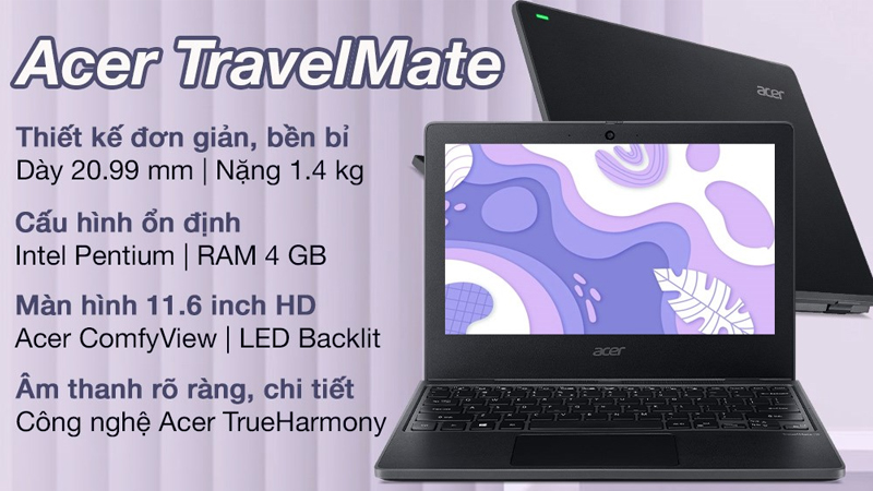 Laptop Acer TravelMate B3 TMB311 31 P49D N5030