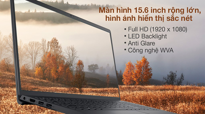 Laptop Dell Inspiron 15 sở hữu màn hình 15.6 inch cùng công nghệ WVA