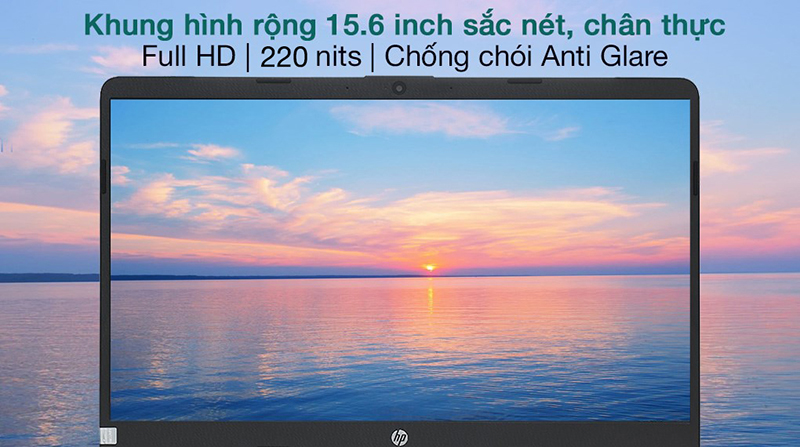 Laptop HP 15s cùng công nghệ chống chói Anti Glare bảo vệ tốt cho thị giác