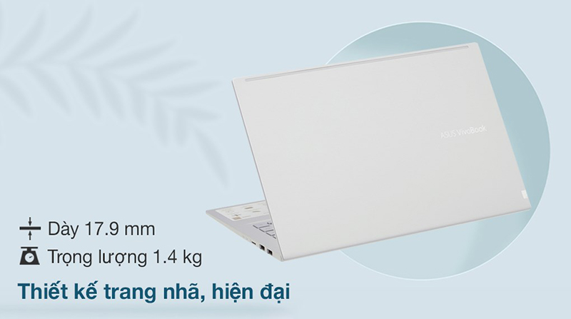 Laptop Asus VivoBook A415EA (EB1748W) khoác lên mình vẻ ngoài sang trọng, hiện đại