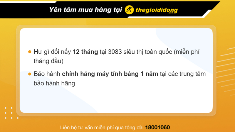 Chính sách bảo hành máy tính bảng 