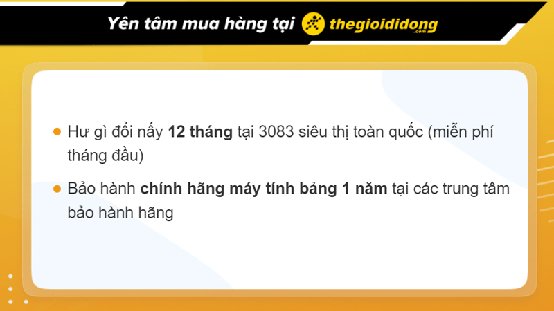 Chính sách bảo hành tại Thế Giới Di Động