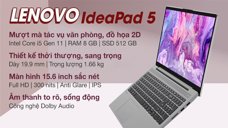 Laptop Lenovo Ideapad 5 15ITL05 i5