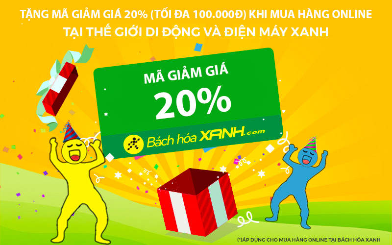 Ưu đ&atilde;i hấp dẫn tặng cho kh&aacute;ch lần đầu mua h&agrave;ng online tại B&aacute;ch h&oacute;a XANH
