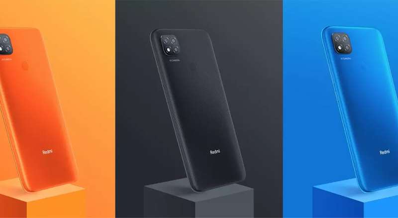 Redmi 9A c&oacute; một dải đen chạy dọc th&acirc;n m&aacute;y đi k&egrave;m t&ecirc;n thương hiệu Redmi