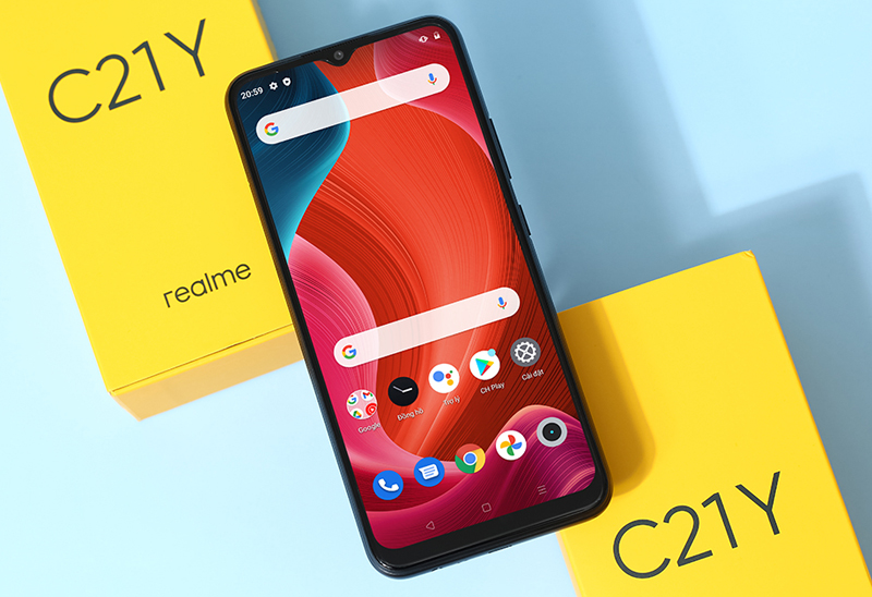  Realme C21Y sử dụng cổng sạc Micro USB 10 W
