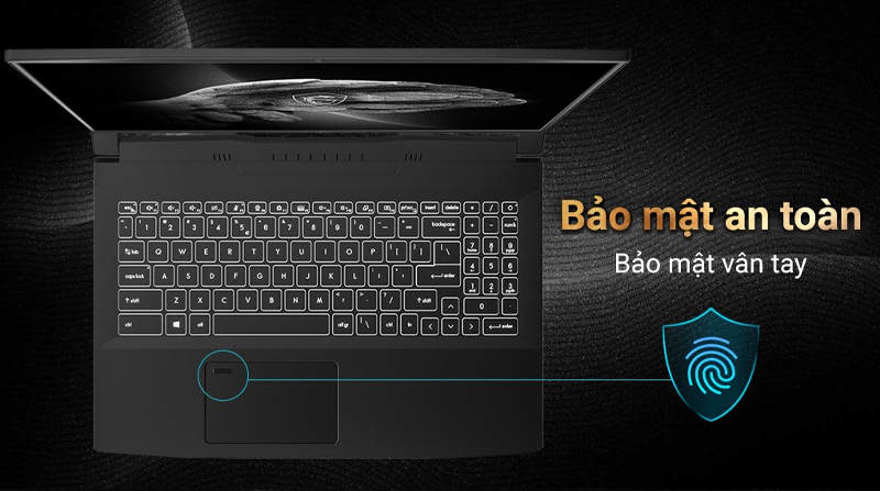 Laptop MSI Creator M16 2022 được trang bị cảm biến v&acirc;n tay 