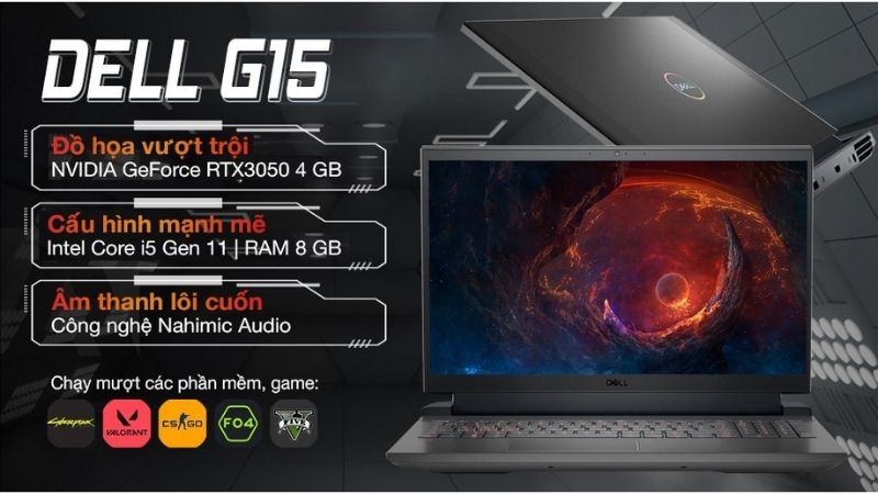 Dell G15 sở hữu khả năng đồ họa vượt trội