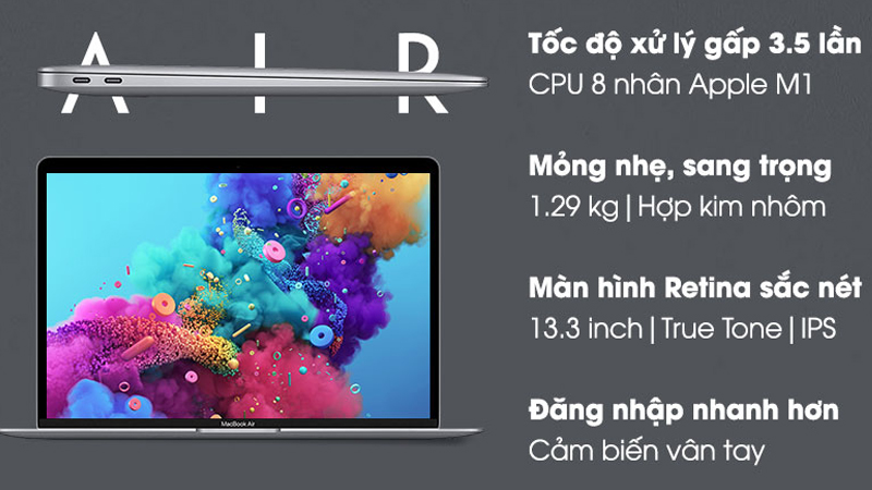 Laptop Apple MacBook Air M1 2020 (MGN63SA/A)