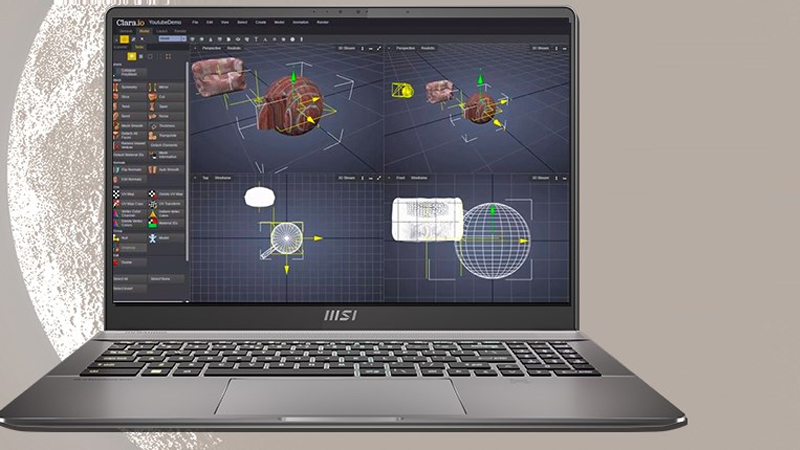 Laptop MSI Creator Z16P B12UGST có đèn bàn phím sinh động