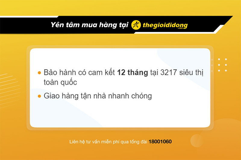 Chính sách bảo hành khi mua cáp sạc tại TGDĐ