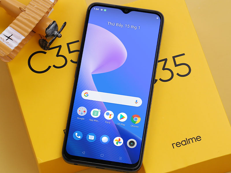 Realme C35 được trang bị vi&ecirc;n pin khủng l&ecirc;n tới 5000 mAh