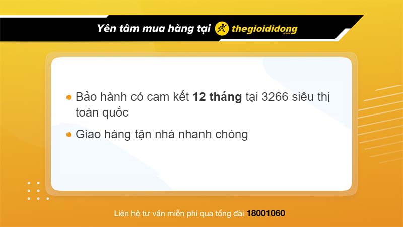 Chính sách bảo hành khi mua cáp sạc tại TGDĐ