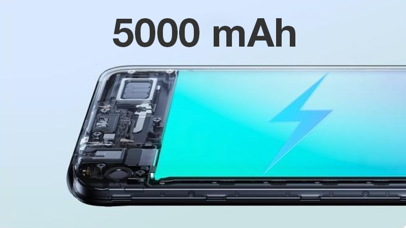 Realme C25Y dung lượng pin lớn, thời gian dùng lâu
