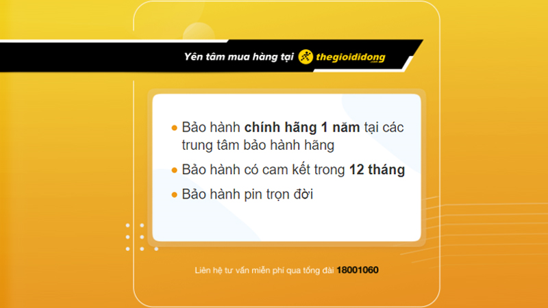 Chính sách bảo hành đồng hồ tại Thế Giới Di Động