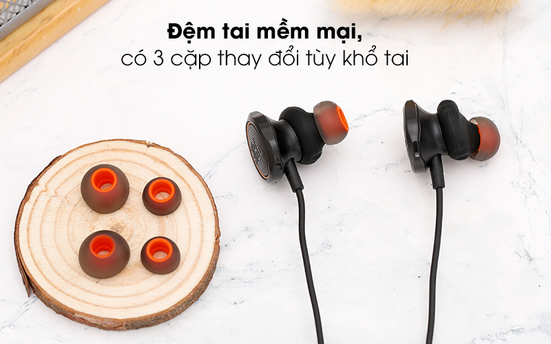 Nút tai có 3 cặp đệm tai khác nhau tùy khổ tai