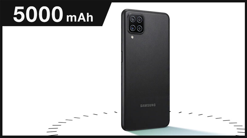 Samsung Galaxy A12 4GB sở hữu vi&ecirc;n pin c&oacute; dung lượng khủng 5000 mAh