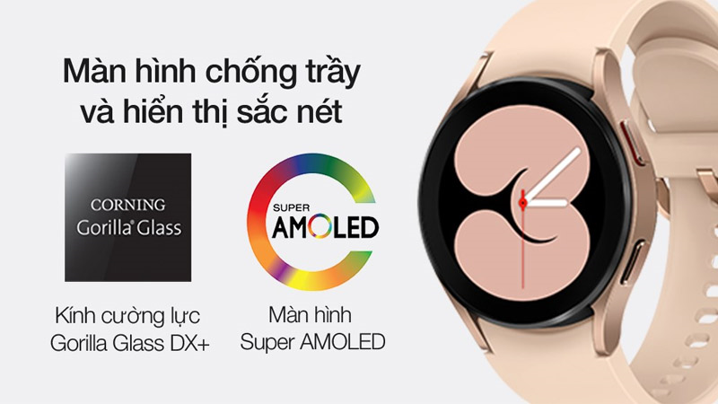 Samsung Galaxy Watch4 sở hữu màn hình Super AMOLED đem lại hình ảnh chân thật