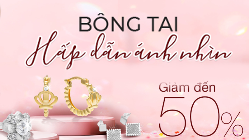 Bông tai thanh lịch giảm giá 50% tại AVAJi - Thế Giới Di Động